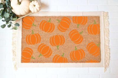 Pumpkin door mat